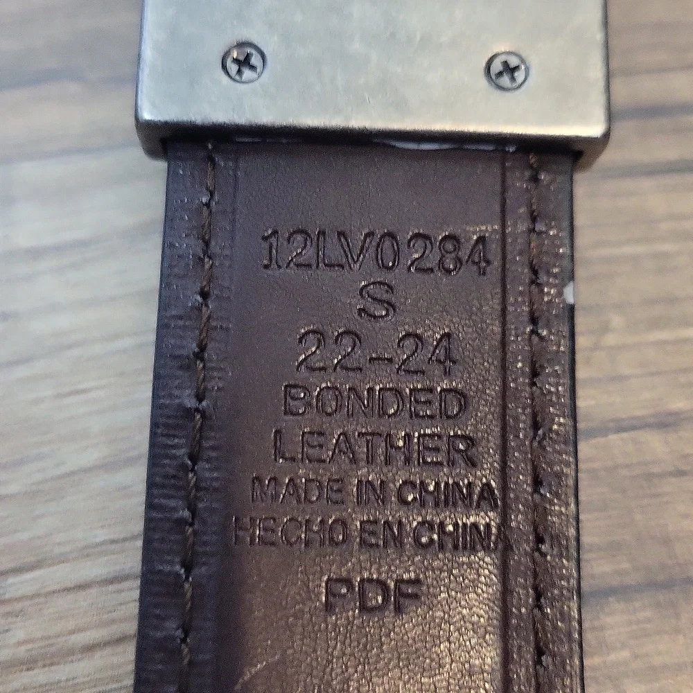 BOY'S LEVI'S Brown Black Reversible Bonded Leather Belt Size S 22-24